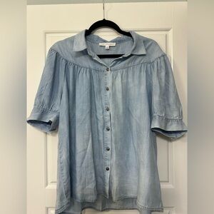 Jane + Delancey- Blue denim colored blouse